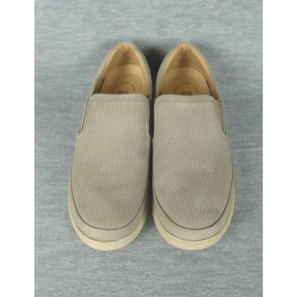 Samuel Hubbard Olema Slip-On Loafers Mens 8.5 W Gray Mushroom Nubuck Leather